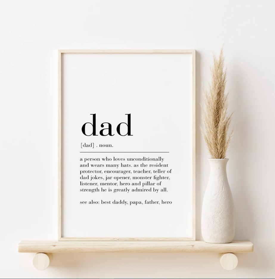 Dad Definition Print Dad Definition Poster Fathers Day Gift Definition Posters Family Prints Family Gifts